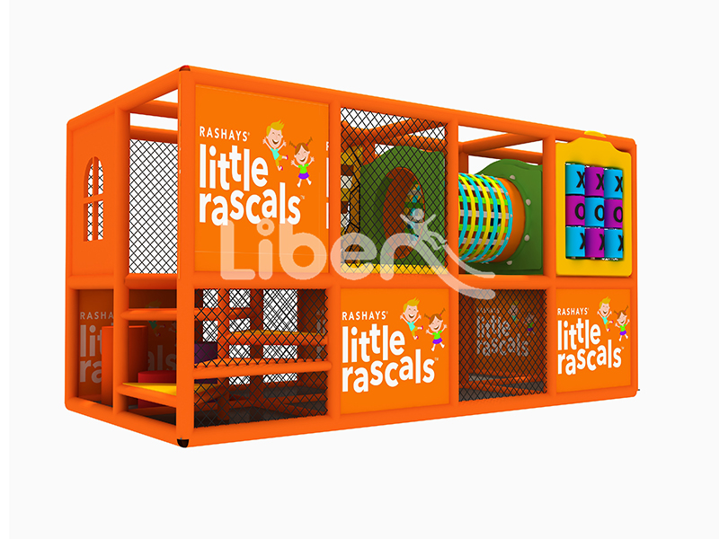 Orange Rectangle Soft Indoor Play Center for Children
