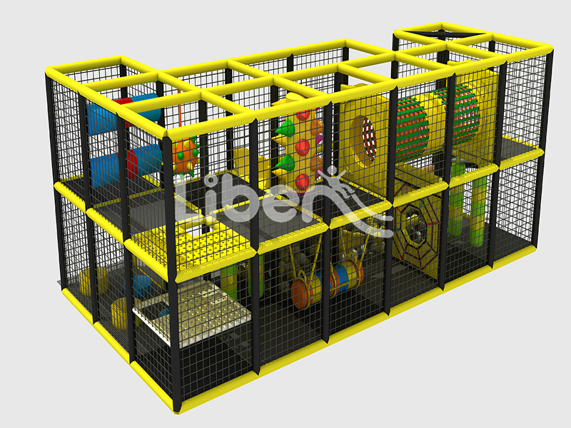 Safe Two Level Children's Indoor Play Center Big Slide
