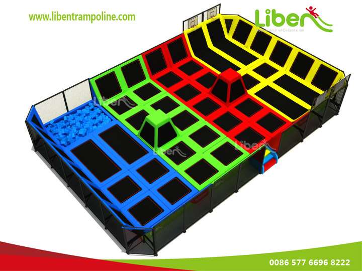 Commercial Cheap Outdoor Trampoline Centre With Ball Pool