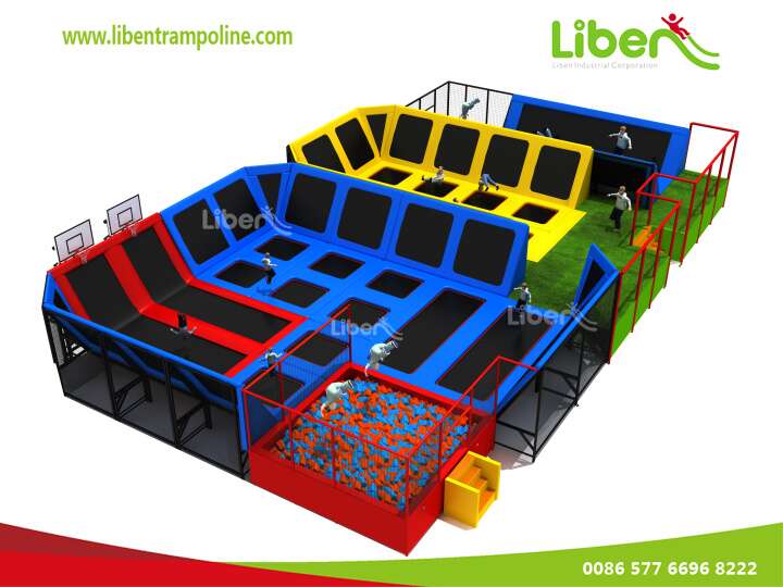 2014 Wholesale Professional Manufacturer Large Kids Indoor Bungee Trampoline Park