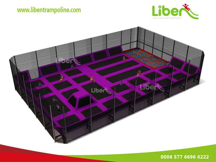 Gymnastic Commercial Customized Indoor Trampoline Area 