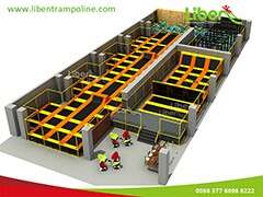 Liben Commercial Indoor Trampoline With Ninjia Course