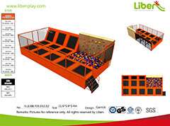 ASTM High Quality Large Liben Professional Indoor Trampoline Park In Chile