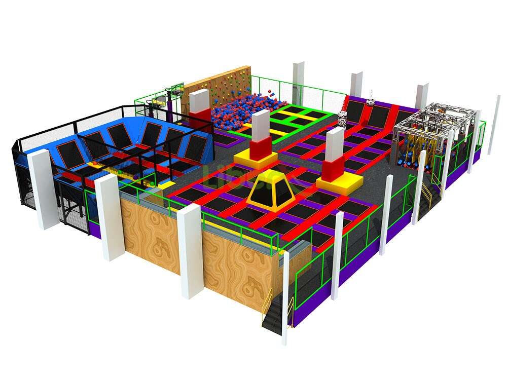 Large Liben Professional Indoor Trampoline Park With Foam Pit In Philippines