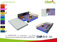 New Design Large Commercial Liben Professional Indoor Trampoline With Many Games