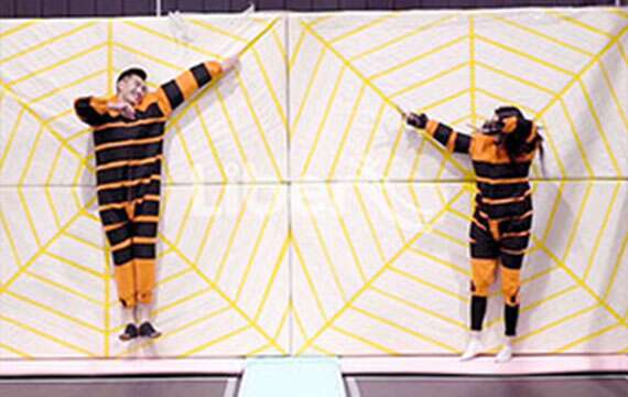 Internet Popular Project in Trampoline Park - Sticky Spider Wall
