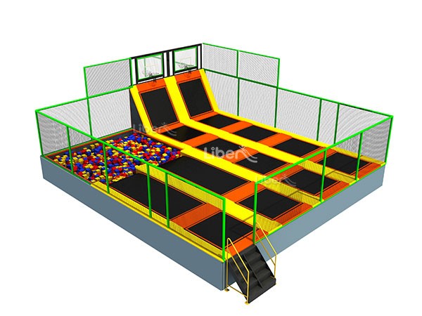 100 Square Meters China Best Quality Rectangular Foam Pit Indoor Trampoline Supplier