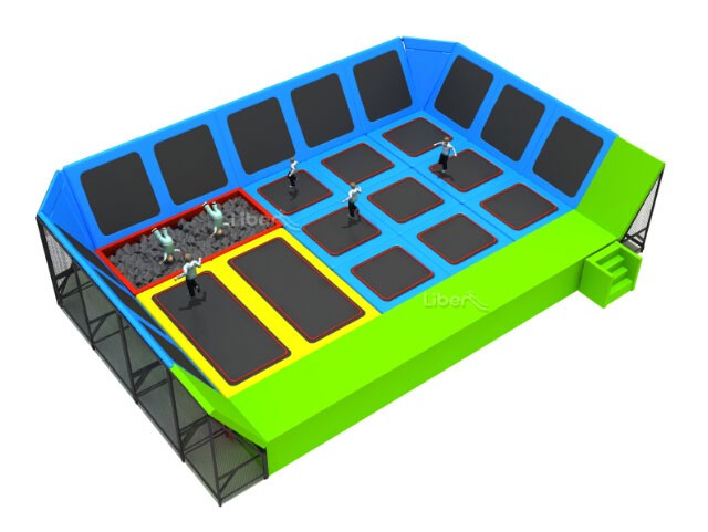 Liben Small Indoor Trampoline Park With Foam Pit