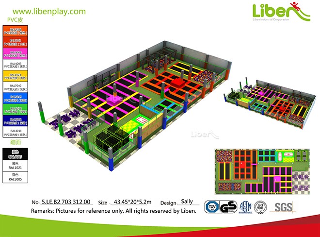 Hot Selling Indoor Body Fitness Trampoline Park