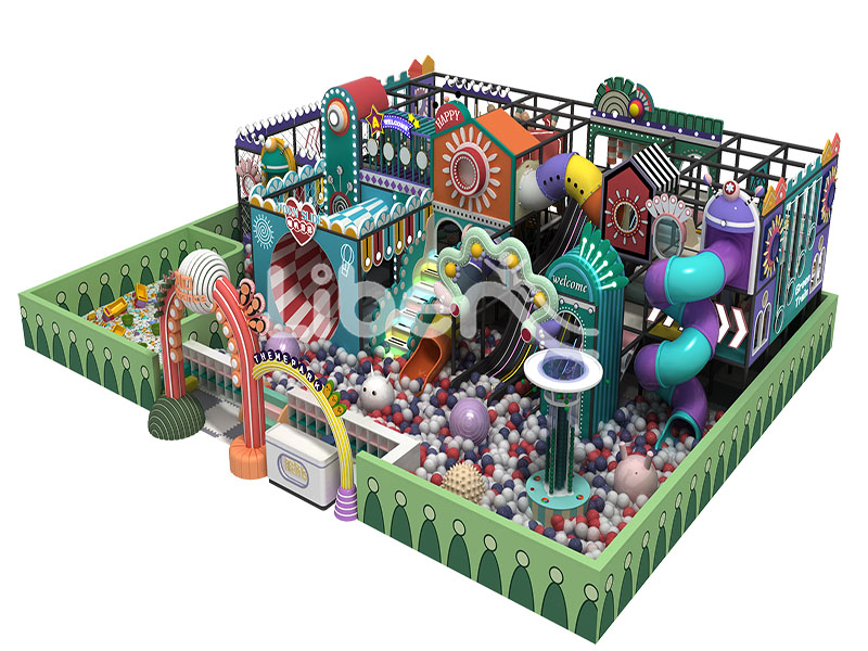High Quality Candy-coloured Children's Indoor Playground with Ball Pool and Sand Pit