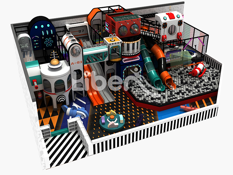 Mechanical Style Children's Indoor Play Center with Balls Pool
