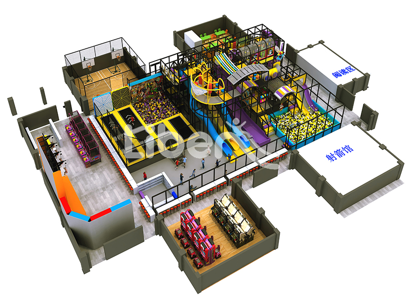 1200Sqm Indoor Play Center With Various Games For Kids