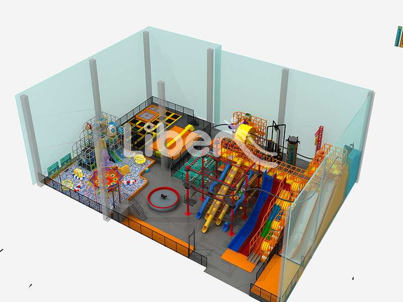 Multi-area indoor play center professional manufacturer production for kids