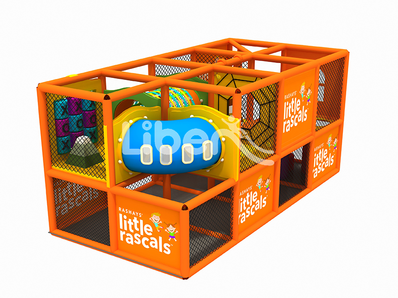 Orange Rectangle Soft Indoor Play Center for Children