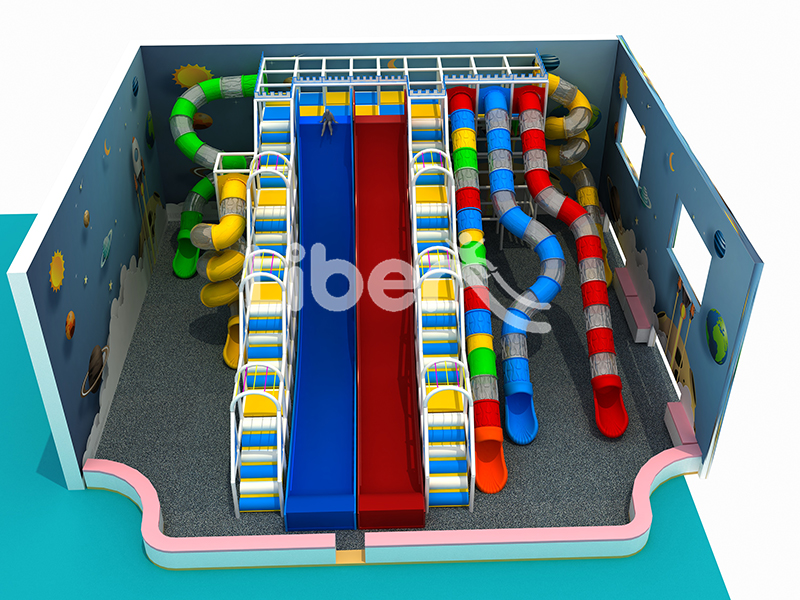 Planet Universe Theme Multiple Slides Indoor Play Center