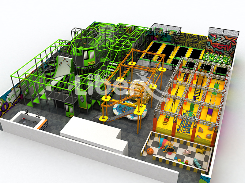 Large Indoor Trampoline Park with Adventure Playground