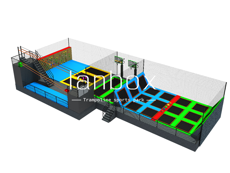 TUV Certified Bright Colorful Indoor Trampoline Park