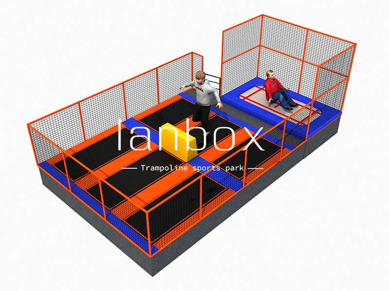Dynamic Bounce Trampoline Zone with Safety Nets