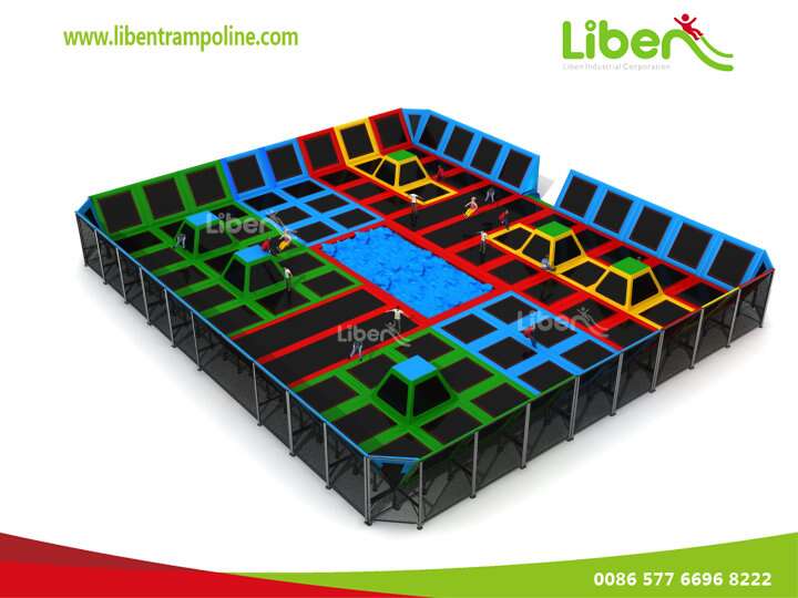 Large Indoor Trampoline Court With CE Certificate