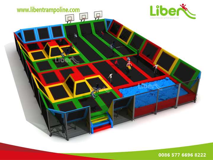 Large Indoor Trampoline Court Manufacturer