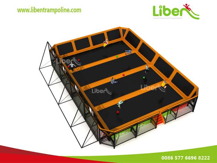 Small Indoor Trampoline Park With Basketball Hoops