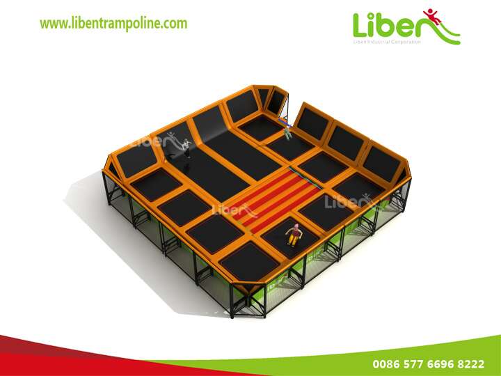 Liben Indoor Jumping Trampoline With Foam Pit Dodgeball Skyslam