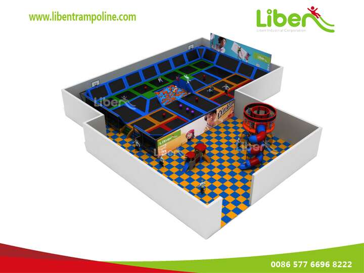 Commercial Kids Amusement trampoline Park, Play Structure Playground Equipment