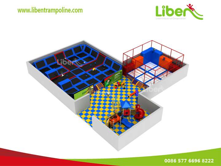 Trampoline Park Indoor Equipment With Professional CAD Installations Maps