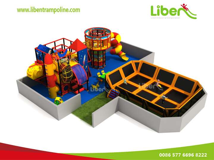 From China Factory Price Commercial Indoor Amusement Trampoline Playground