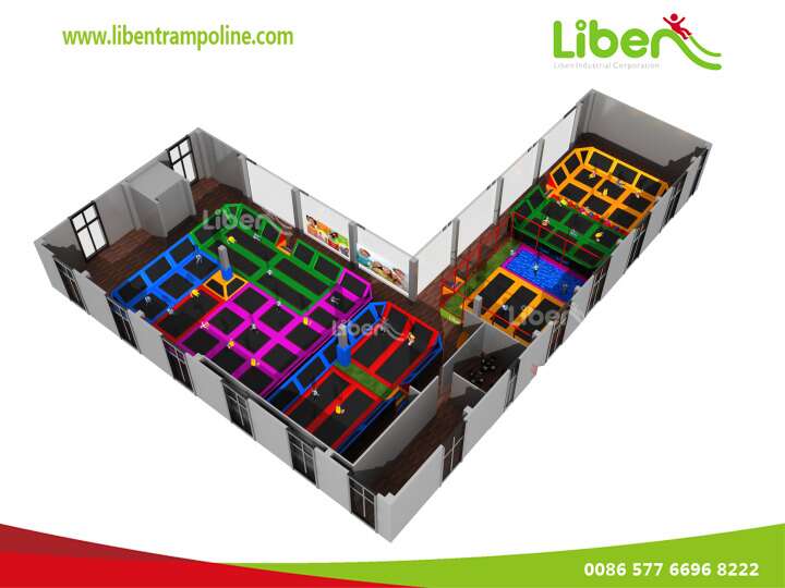 Professional Commercial Gym Teenager's Indoor Trampolines