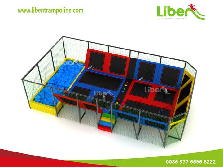 Professional Gym Olymppic Trampoline Park With Dogeball Trampolines For Kids