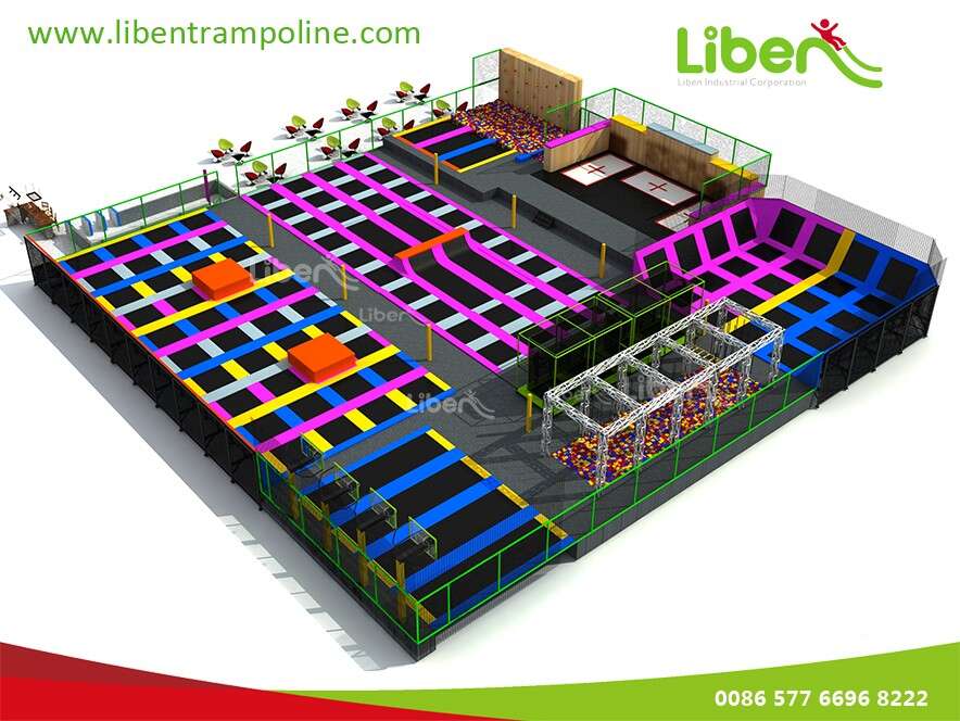 ASTM Approved Large Indoor Trampoline Park Builder