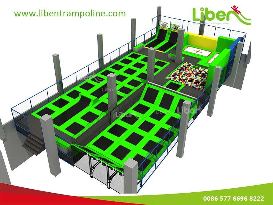 Trampoline Park For Adults And Children With Foam Pit