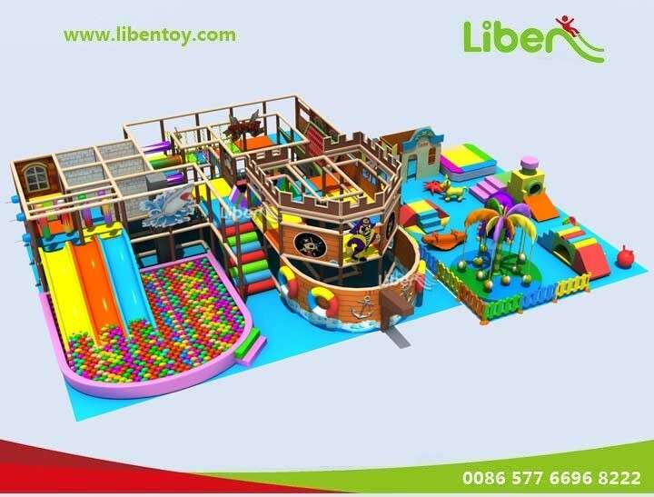 Ocean Style Pirate Themed Indoor Playground Structure