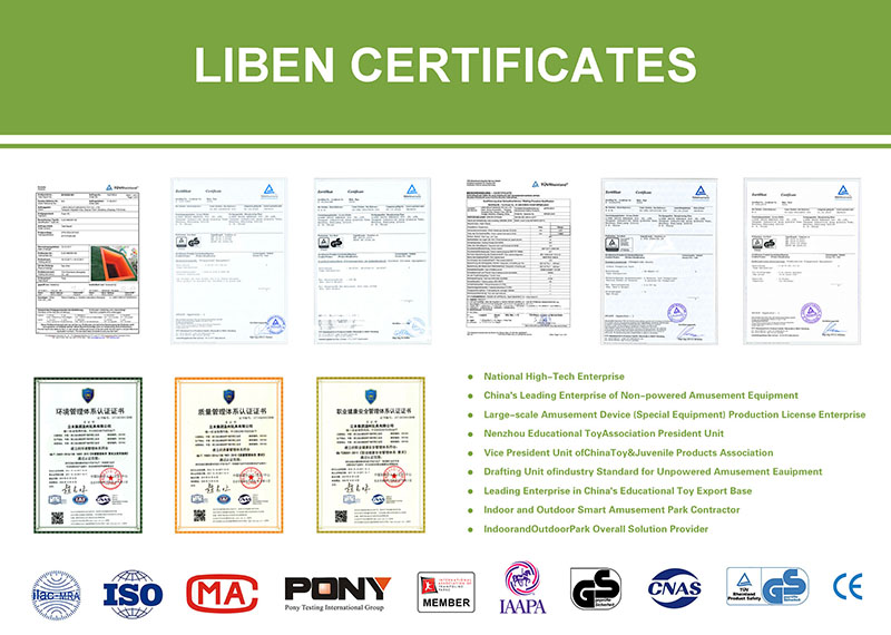 Baby Soft Play Equipment Manufacturers Liben certificates