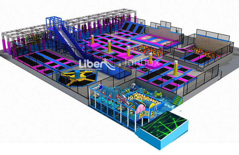 Tunisia Largest Indoor Trampoline Park Design