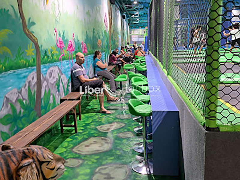 Trampoline Park Bar Table and Stools