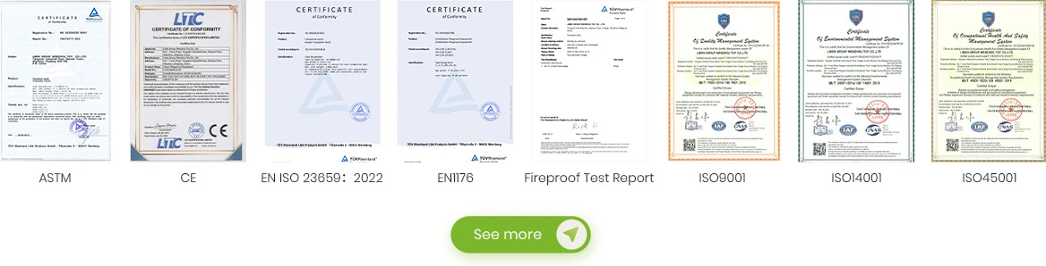 Trampoline Attractions Drop Tower Certificate
