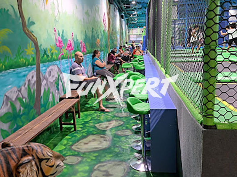 Trampoline Park Bar Table and Stool