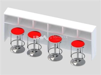 Commercial Bar Table and Stools Set