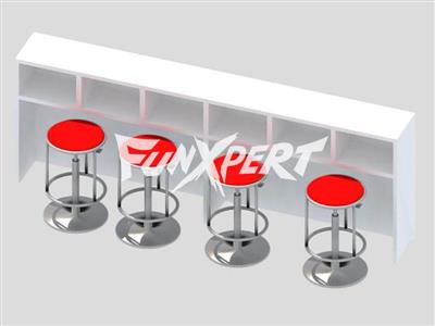Commercial Bar Table and Stools Set