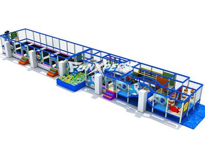 Ocean Theme Indoor Playground with Kids Trampoline
