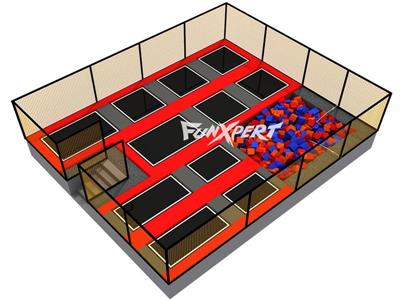 Kids Indoor Trampoline Park with Foampit