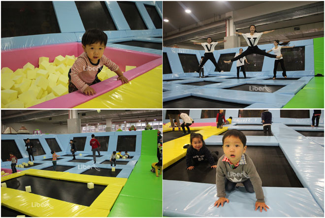 kids indoor trampoline real pictures